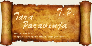 Tara Paravinja vizit kartica
